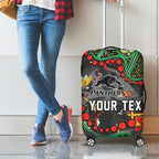 Personalized Penrith Panthers Luggage Cover Aboriginal Pattern with Graffiti Style Design