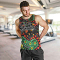 Personalized Penrith Panthers Men Tank Top Aboriginal Pattern with Graffiti Style Design