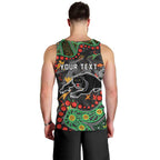 Personalized Penrith Panthers Men Tank Top Aboriginal Pattern with Graffiti Style Design