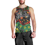 Personalized Penrith Panthers Men Tank Top Aboriginal Pattern with Graffiti Style Design