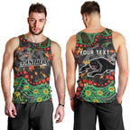 Personalized Penrith Panthers Men Tank Top Aboriginal Pattern with Graffiti Style Design