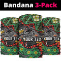 Personalized Penrith Panthers Neck Gaiter Aboriginal Pattern with Graffiti Style Design