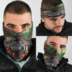 Personalized Penrith Panthers Neck Gaiter Aboriginal Pattern with Graffiti Style Design