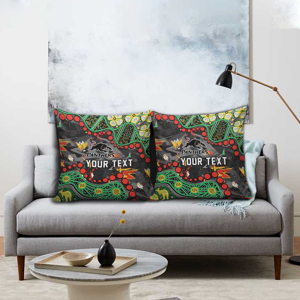 Personalized Penrith Panthers Pillow Cover Aboriginal Pattern with Graffiti Style Design