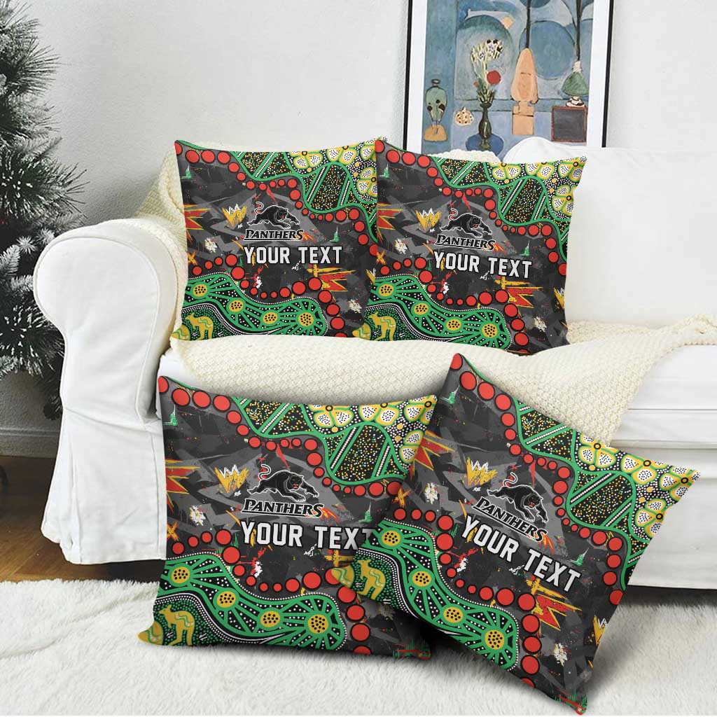 Personalized Penrith Panthers Pillow Cover Aboriginal Pattern with Graffiti Style Design
