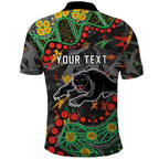 Personalized Penrith Panthers Polo Shirt Aboriginal Pattern with Graffiti Style Design