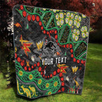 Personalized Penrith Panthers Quilt Aboriginal Pattern with Graffiti Style Design
