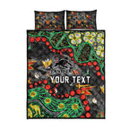 Personalized Penrith Panthers Quilt Bed Set Aboriginal Pattern with Graffiti Style Design