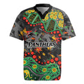 Personalized Penrith Panthers Rugby Jersey Aboriginal Pattern with Graffiti Style Design