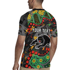 Personalized Penrith Panthers Rugby Jersey Aboriginal Pattern with Graffiti Style Design