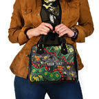 Personalized Penrith Panthers Shoulder Handbag Aboriginal Pattern with Graffiti Style Design