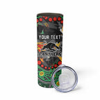 Personalized Penrith Panthers Skinny Tumbler Aboriginal Pattern with Graffiti Style Design