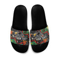 Personalized Penrith Panthers Slide Sandals Aboriginal Pattern with Graffiti Style Design