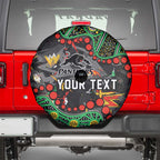 Personalized Penrith Panthers Spare Tire Cover Aboriginal Pattern with Graffiti Style Design