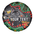 Personalized Penrith Panthers Spare Tire Cover Aboriginal Pattern with Graffiti Style Design