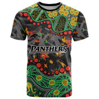 Personalized Penrith Panthers T Shirt Aboriginal Pattern with Graffiti Style Design