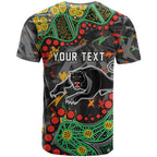 Personalized Penrith Panthers T Shirt Aboriginal Pattern with Graffiti Style Design