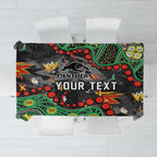 Personalized Penrith Panthers Tablecloth Aboriginal Pattern with Graffiti Style Design