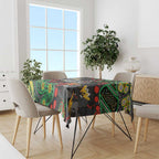 Personalized Penrith Panthers Tablecloth Aboriginal Pattern with Graffiti Style Design
