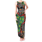 Personalized Penrith Panthers Tank Maxi Dress Aboriginal Pattern with Graffiti Style Design