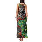 Personalized Penrith Panthers Tank Maxi Dress Aboriginal Pattern with Graffiti Style Design