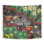 Personalized Penrith Panthers Tapestry Aboriginal Pattern with Graffiti Style Design