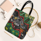 Personalized Penrith Panthers Tote Bag Aboriginal Pattern with Graffiti Style Design