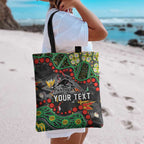 Personalized Penrith Panthers Tote Bag Aboriginal Pattern with Graffiti Style Design