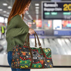 Personalized Penrith Panthers Travel Bag Aboriginal Pattern with Graffiti Style Design