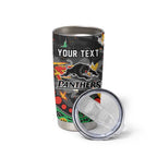 Personalized Penrith Panthers Tumbler Cup Aboriginal Pattern with Graffiti Style Design