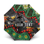 Personalized Penrith Panthers Umbrella Aboriginal Pattern with Graffiti Style Design