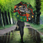 Personalized Penrith Panthers Umbrella Aboriginal Pattern with Graffiti Style Design