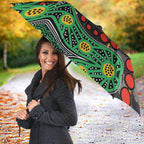Personalized Penrith Panthers Umbrella Aboriginal Pattern with Graffiti Style Design