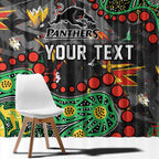Personalized Penrith Panthers Window Curtain Aboriginal Pattern with Graffiti Style Design