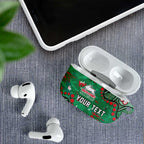 Personalized South Sydney Rabbitohs AirPods Case Aboriginal Pattern with Graffiti Style Design