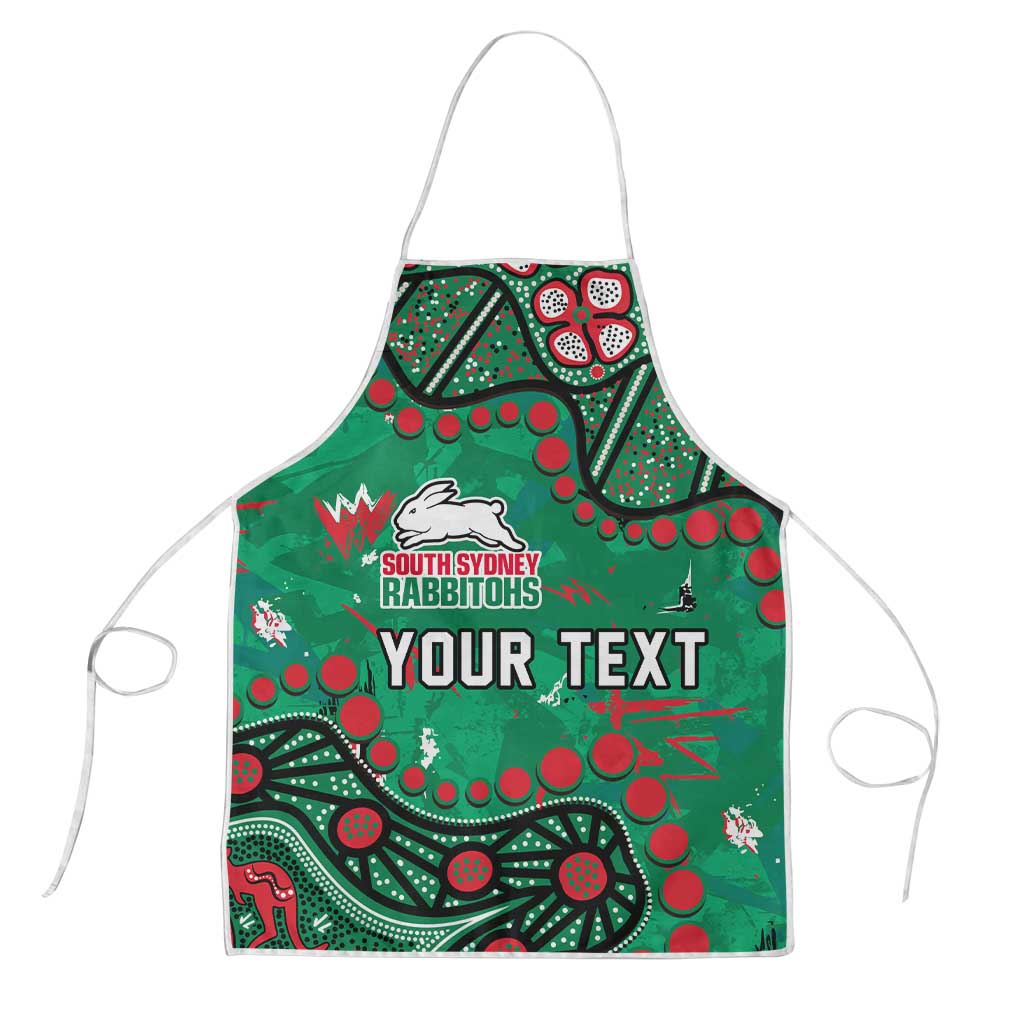 Personalized South Sydney Rabbitohs Apron Aboriginal Pattern with Graffiti Style Design