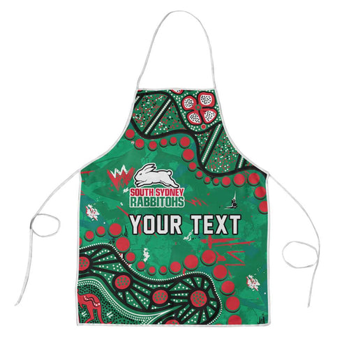Personalized South Sydney Rabbitohs Apron Aboriginal Pattern with Graffiti Style Design