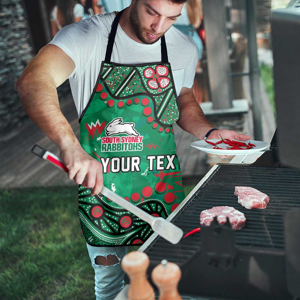 Personalized South Sydney Rabbitohs Apron Aboriginal Pattern with Graffiti Style Design