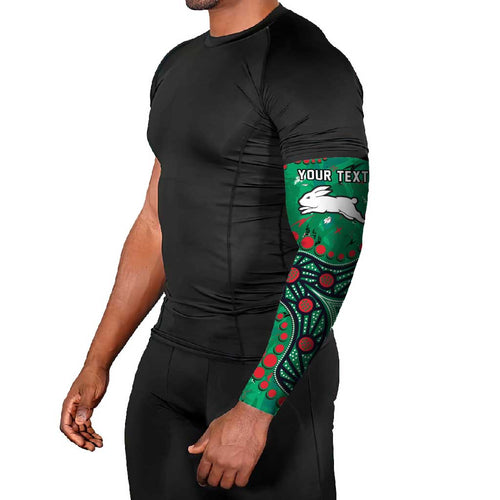 Personalized South Sydney Rabbitohs Arm Sleeves Aboriginal Pattern with Graffiti Style Design