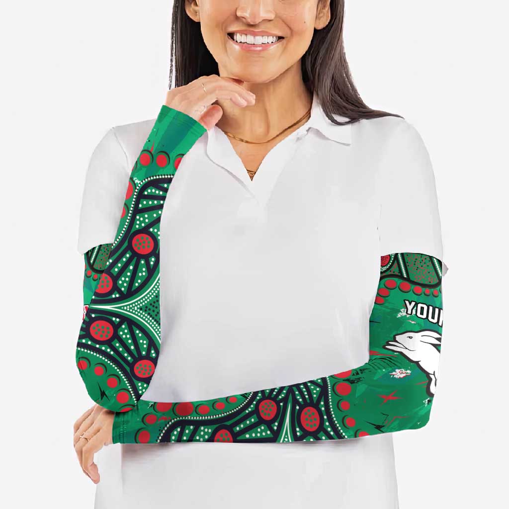 Personalized South Sydney Rabbitohs Arm Sleeves Aboriginal Pattern with Graffiti Style Design