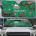Personalized South Sydney Rabbitohs Auto Sun Shade Aboriginal Pattern with Graffiti Style Design