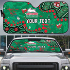 Personalized South Sydney Rabbitohs Auto Sun Shade Aboriginal Pattern with Graffiti Style Design