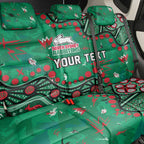 Personalized South Sydney Rabbitohs Back Car Seat Cover Aboriginal Pattern with Graffiti Style Design