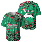 Personalized South Sydney Rabbitohs Baseball Jersey Aboriginal Pattern with Graffiti Style Design