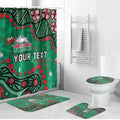 Personalized South Sydney Rabbitohs Bathroom Set Aboriginal Pattern with Graffiti Style Design