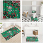Personalized South Sydney Rabbitohs Bathroom Set Aboriginal Pattern with Graffiti Style Design