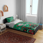 Personalized South Sydney Rabbitohs Bedding Set Aboriginal Pattern with Graffiti Style Design