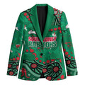 Personalized South Sydney Rabbitohs Blazer Aboriginal Pattern with Graffiti Style Design