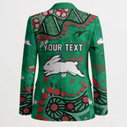 Personalized South Sydney Rabbitohs Blazer Aboriginal Pattern with Graffiti Style Design