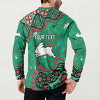Personalized South Sydney Rabbitohs Button Sweatshirt Aboriginal Pattern with Graffiti Style Design